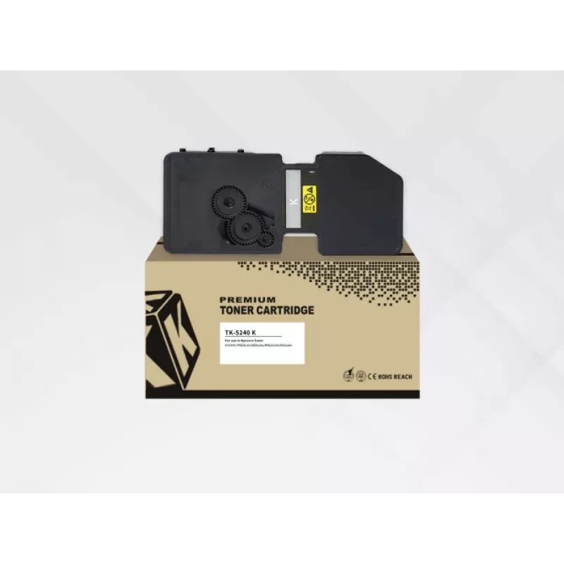 Tonerikassett HYB Kyocera TK-5240K ühilduv — Must, laserprinterid, sobib mudelitele ECOSYS P5026Cdw/P5026Cdn/M5526Cdw/M5526Cdn