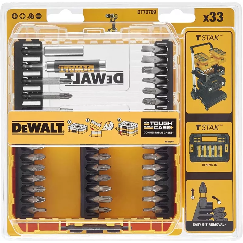 DeWALT DT70709-QZ kruvikeeramisotsak 33 tk