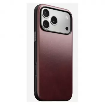 Nahast ümbris Nomad Modern iPhone 17 Pro Max (6,9 tolli) — Burgundia, nahk+TPU+PC
