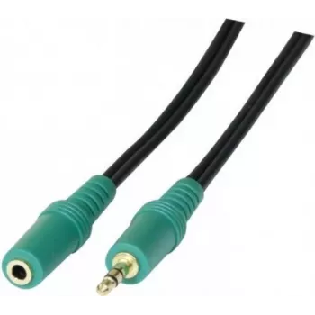 Audio kaabel Tecline 108864 1.8m 3.5mm Must Roheline