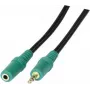 Audio kaabel Tecline 108864 1.8m 3.5mm Must Roheline