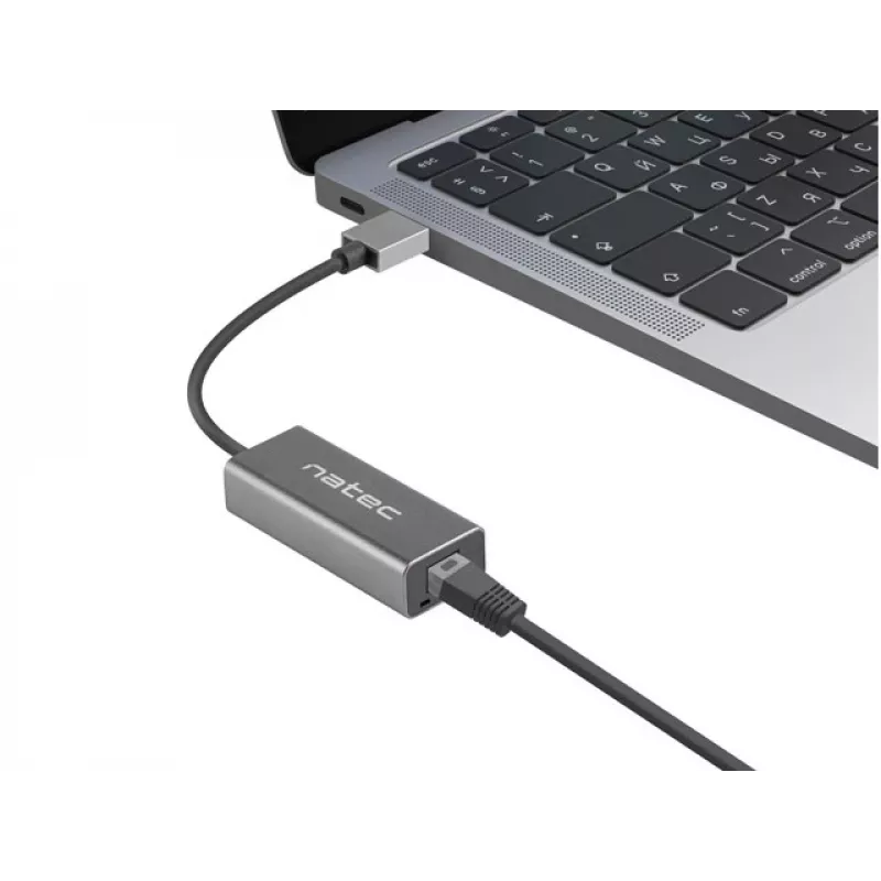 USB jaotur NATEC Cricket USB 3.2 Gen 1 Type-A RJ-45 Ethernetiga 1000 Mbit/s, alumiiniumkorpus, must