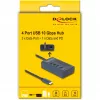 DeLOCK 64189 USB-jaotur USB-C 10000 Mbit/s sinine metallist