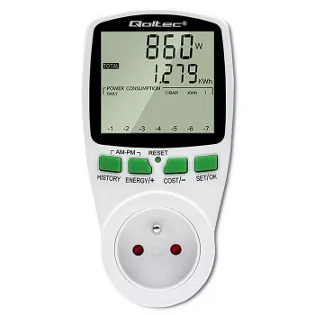 Võimsusmõõtur QOLTEC PM0627 3680W ajalooga — QOLTEC PM0627 3680W