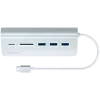 Satechi Type-C Alumiiniumist USB-jaotur ja kaardilugeja, hõbedane, ST-TCHCRS
