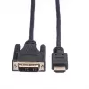 ROLINE adapterkaabel HDMI-DVI-D-ga (Single Link) - 1,5 m - must (11.04.5516)