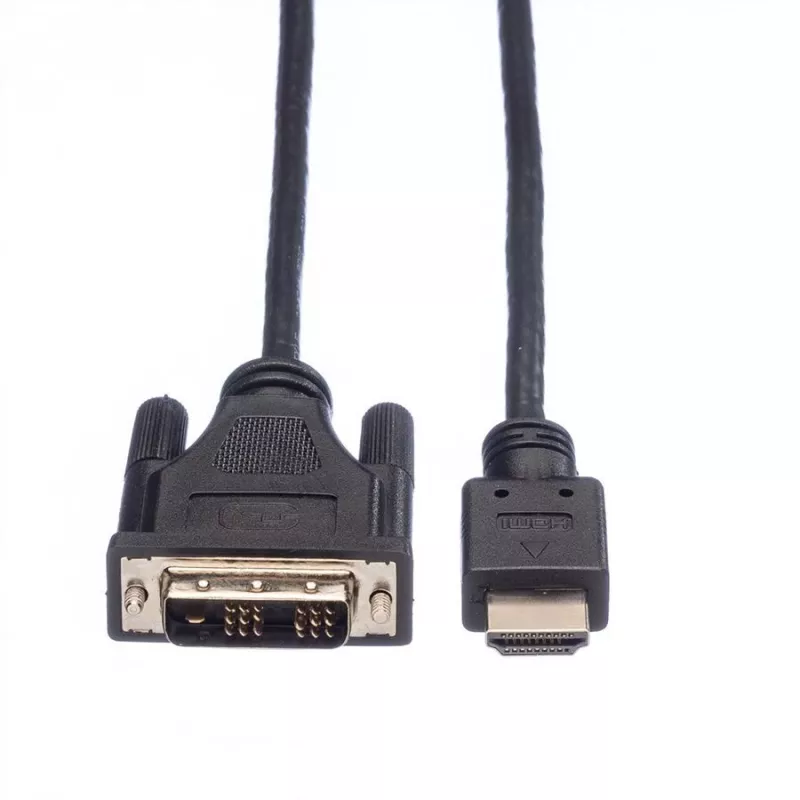 ROLINE adapterkaabel HDMI-DVI-D-ga (Single Link) - 1,5 m - must (11.04.5516)