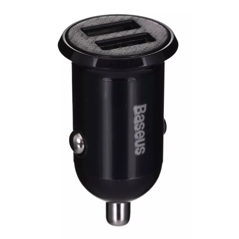 Autolaadija Baseus Gain Pro Universal Must — 2× USB 2.0, 2,4 A pordi kohta, sisend 12–24 V, väljund 5 V