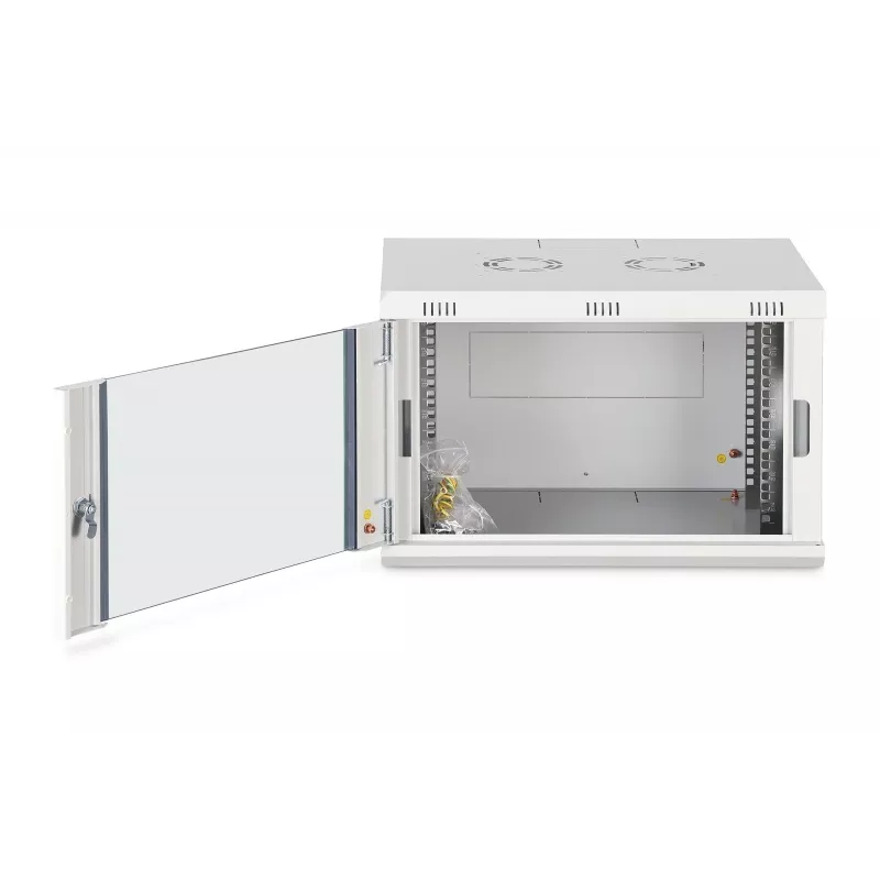 Seinale kinnitatav 19-tolline püstikkapp DIGITUS Dynamic‑N DN-37100, 7U, 600x450 mm (LxS), IP20, helehall, monteerimata