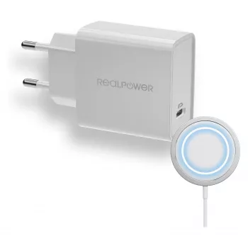 Siselaadur RealPower PC-MagSet Universal Valge