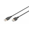 Digitus ASSMANN - USB-pikenduskaabel - USB (W) USB-le (W) - 1,8 m (USB/USB 2.0) - Vormitud - Must (AK-300200-018-S)