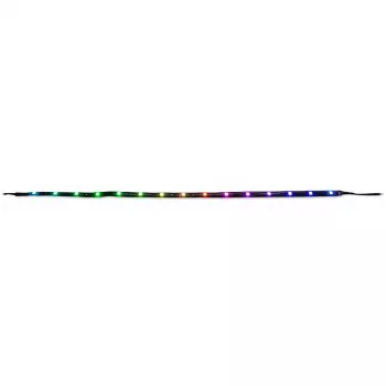 Arvutikorpuse valgustuskomplekt INTER-TECH RS-042 RGB — RGB LED-riba 1000 mm, 10 mm lai, must