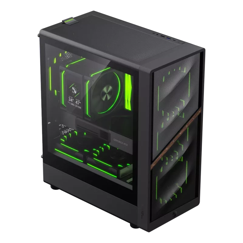 Gamemax korpus | AERIS 330 MB | Must | Mini Tower | Toiteplokk pole kaasas