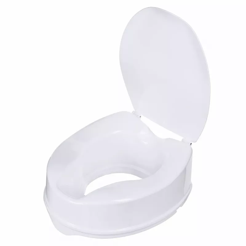 Tõstetud WC-poti tarvik ActionMed NT15AM — pikendus, 15 cm kõrgus, polüpropüleen, lukustatav, max koormus 180 kg, siseava 210×268 mm, laius 360 mm