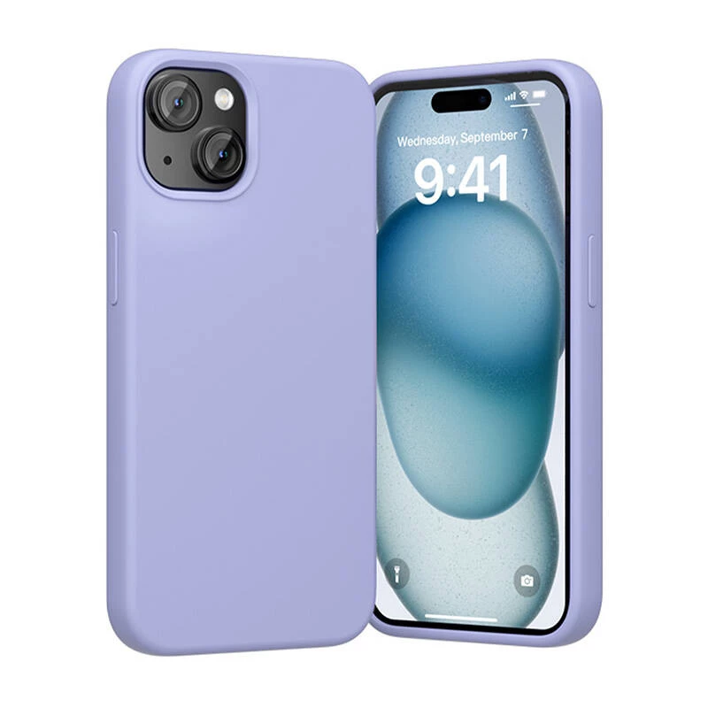 Telefoni silikoonümbris Vention KUFV0-20 iPhone 15 Plus'ile, lilla, pehme puutega, kerge