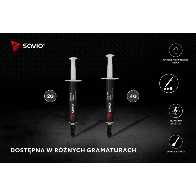 Termopasta SAVIO TG-02 8,5 W/mK 2 g