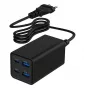 Gembird TA-UC-2A2C-PD65-01-BK mobiilseadme laadija Sülearvuti, Nutitelefon Must AC Kiirlaadimine Siseruumides