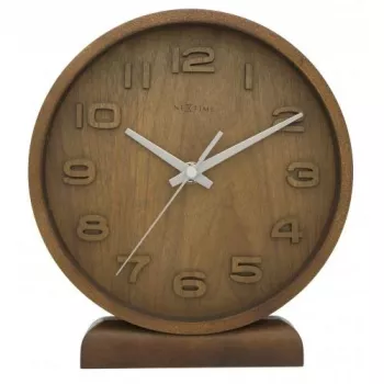 NeXtime kell 5192gs Wood Wood Small, 22x20 cm, seinakell, puit, hall