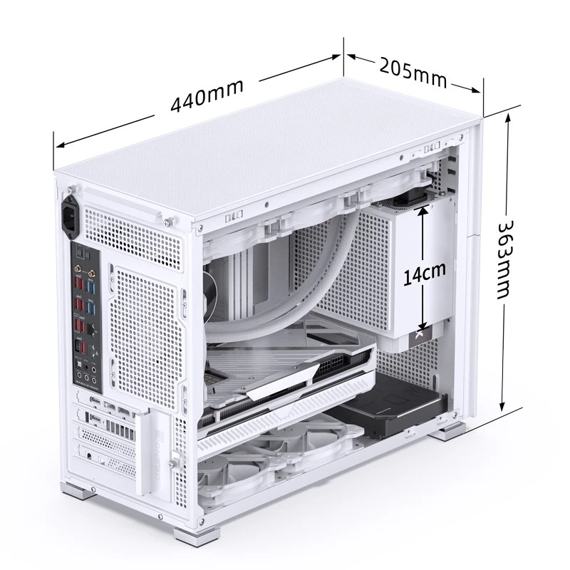 PC korpus Jonsbo D31 MESH Midi Tower valge