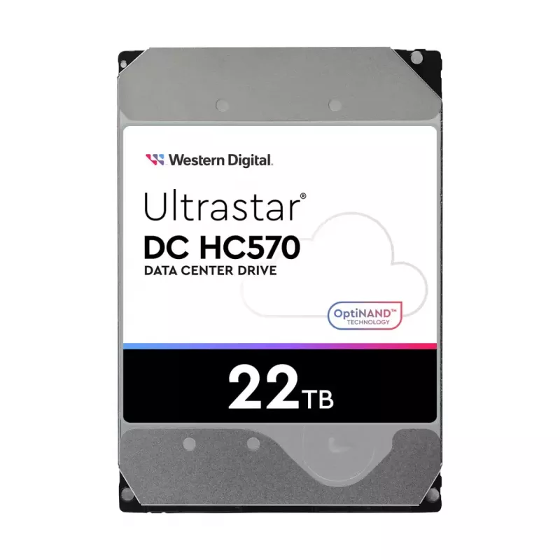 3,5-tolline SAS-kõvaketas Western Digital Ultrastar DH HC570 22 TB, 12 Gbit/s, 7200 p/min, 512 MB vahemälu