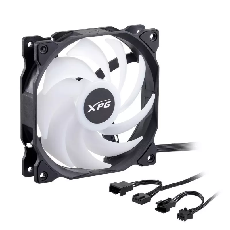 XPG VENTO 120 ARGB PWM (3 tk) Must, Ventilaator, 12 cm, 300 p/min, 1850 p/min, Must