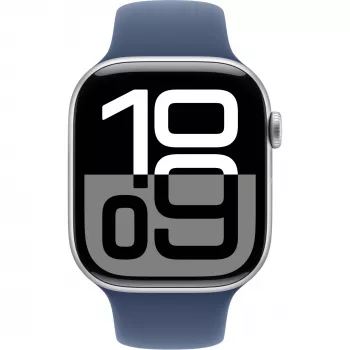 Apple Apple Watch Series 10 GPS 46mm hõbedane alumiiniumkorpus Denim rihmaga