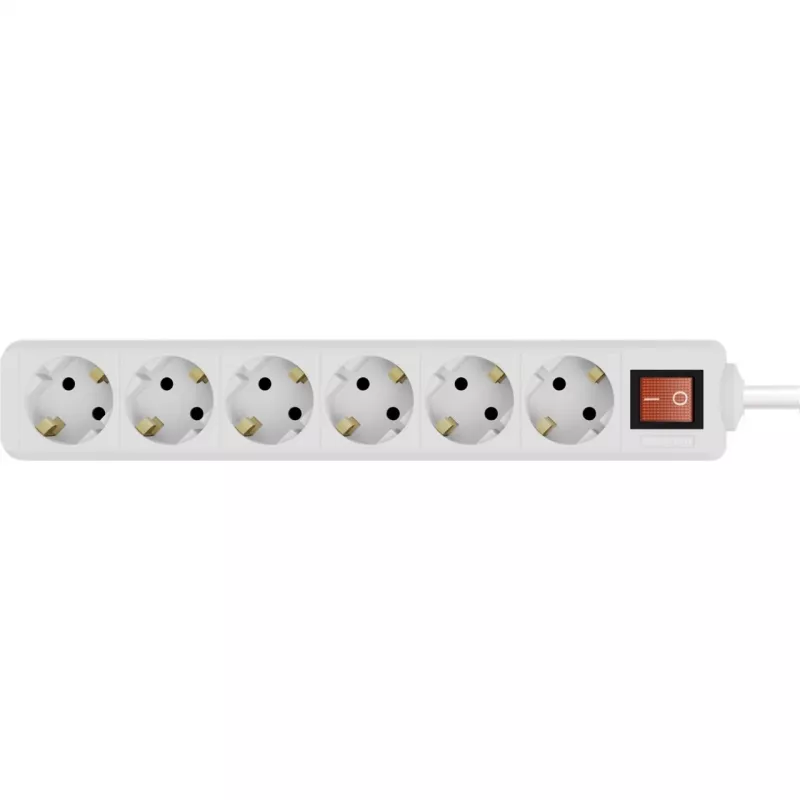 Pikendusjuhe Wentronic 38845 5m 6 vahelduvvoolu pistikupesa Siseruumidesse Valge