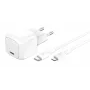 30W USB-C laadija Belkin WCA008KQ1MWH-B5 PD PPS, kompaktne toiteadapter telefonidele ja tahvelarvutitele