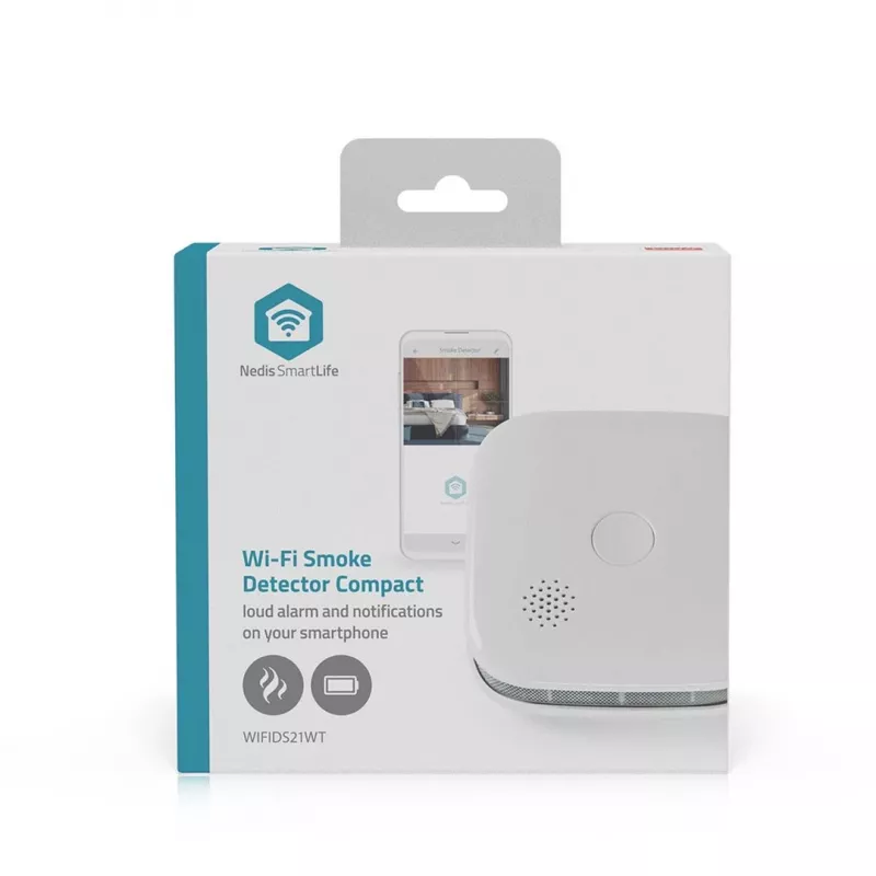 Suitsuandur Nedis WIFIDS21WT nutikas Wi‑Fi suitsuandur kodu turvalisuse tagamiseks