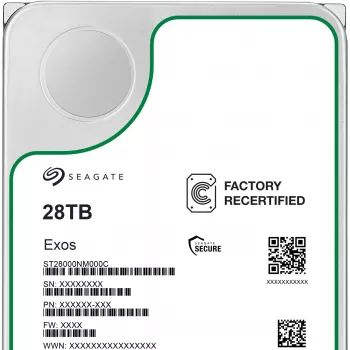 HDD SEAGATE Exos 3.5 tolli 28TB SATA TAASATESTEERITUD, mudel ST28000NM000C-REC