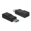 Kaabli pistikuadapter DeLOCK 65696 USB 3.1 Gen 2 A-tüüp C-tüübiks Must