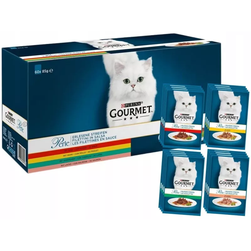 PURINA Gourmet Perle Mix - märg kassitoit - 60x85 g