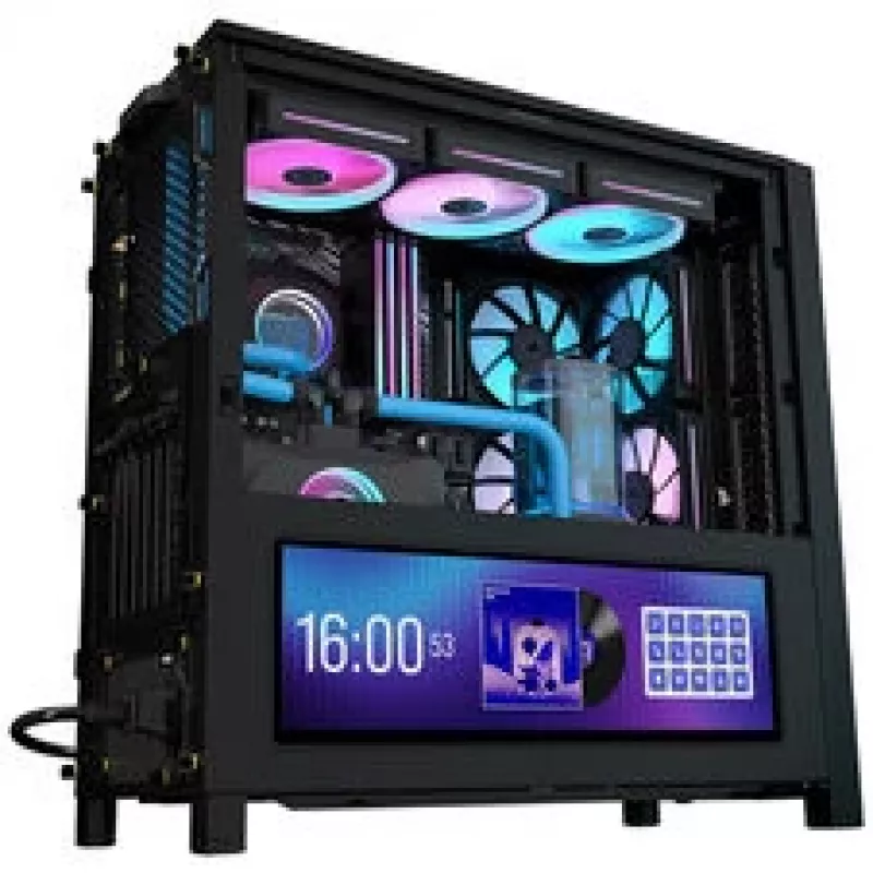 Corsair FRAME 4000D LCD RS PC-korpus, Midi-Torn, ATX, ARGB, karastatud klaas - must