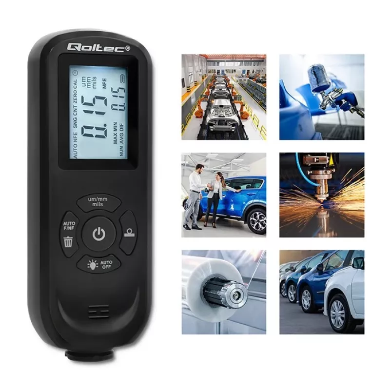 Kattekihi paksuse mõõtur QOLTEC 50646 LCD 0–2000 µm
