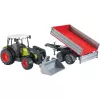 Mängutraktor Bruder Claas Nectis 267 F koos kallurhaagisega