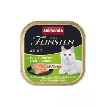 Märg kassitoit animonda Vom Feinsten Gourmet Centre — kalkun ja kana ürtidega, 100 g alus, täiskasvanud