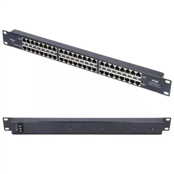Extralink PoE-injektor 24 pordiga 24x 100 Mb/s RJ45, raami külge kinnitatav