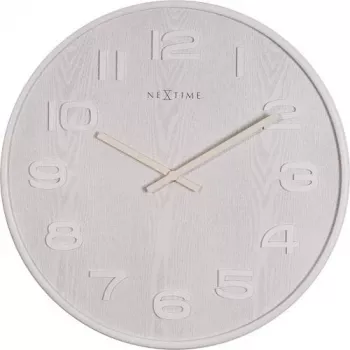 NeXtime 3096WI - Seinakell - kvartskell - Ring - Valge - Puit - Puit