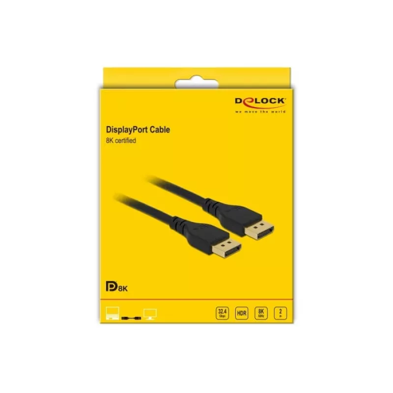 DisplayPorti kaabel DeLOCK 85910 8K 60 Hz 2 m