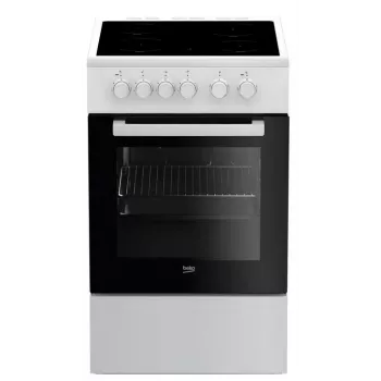Beko FSS57000GW pliit Vabaltseisev pliit Elektriline keraamiline pliit Must, Valge