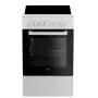 Beko FSS57000GW pliit Vabaltseisev pliit Elektriline keraamiline pliit Must, Valge