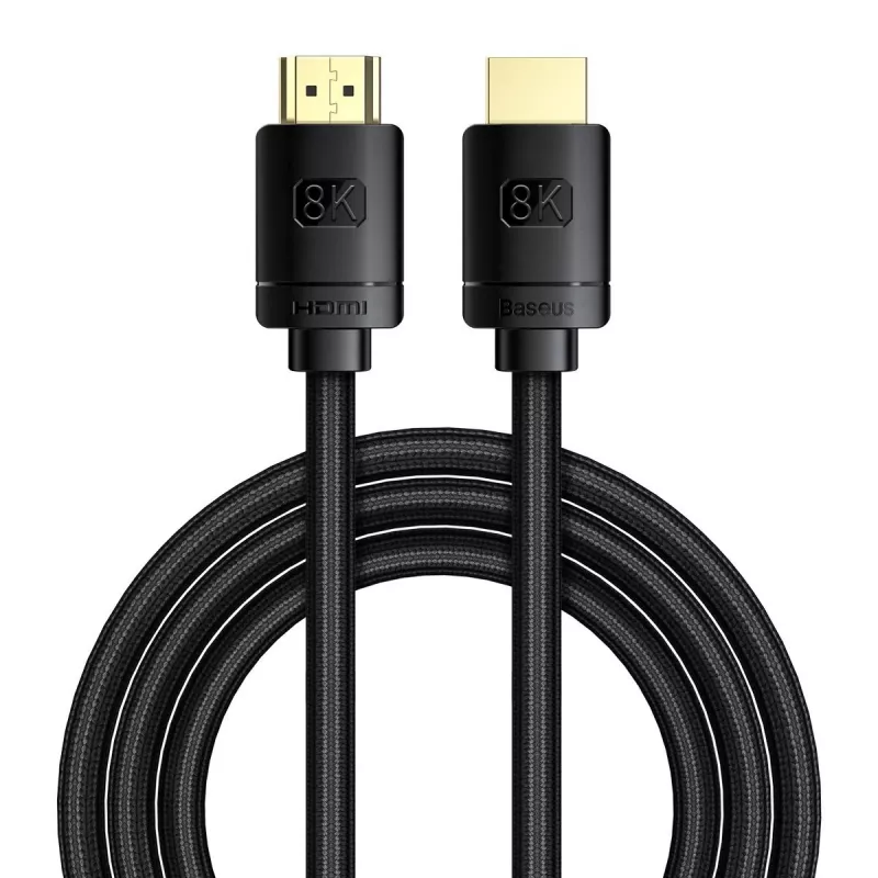 Baseus High Definition Series HDMI 2.1 kaabel, 8K 60Hz, 3D, HDR, 48Gbps, 2m (must)