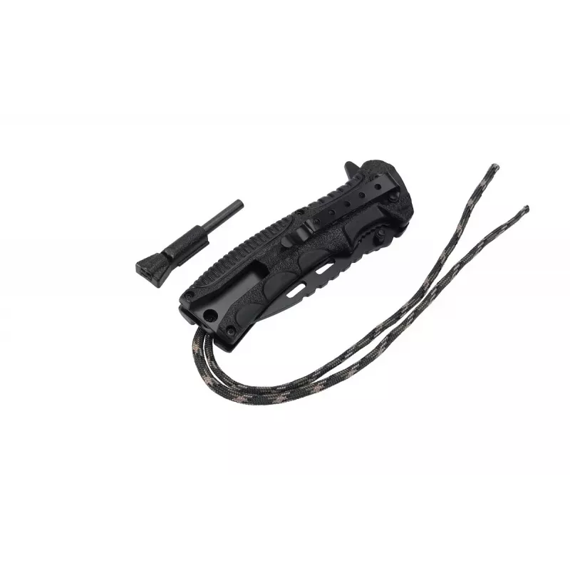 Ellujäämisnuga AZYMUT Survival Fire Starter — fikseeritud teraga matkanuga integreeritud tulesüütajaga