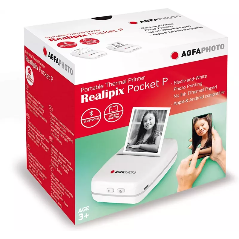 Printer AgfaPhoto Realpix Pocket P Thermal Valge