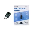 LogiLink USB-C DAC heliadapter. USB-C/M kuni 3,5 mm/F. Must