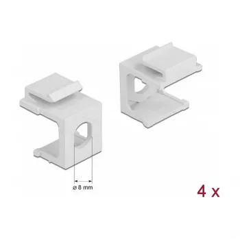 Delock - Modulare Eingabe (leer) - weiß - 1 Anschluss (Packung mit 4) (86819)