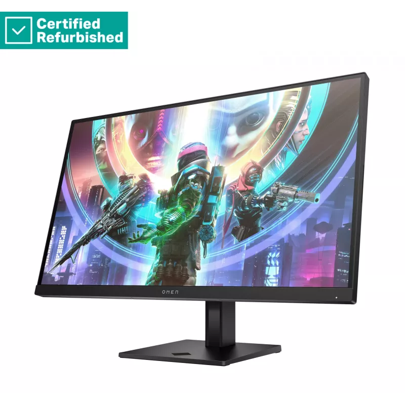 RENEW SILVER OMEN by HP 27qs QHD mängurimonitor - 27 2560x1440 QHD 400-nit 240Hz AG, IPS, 2x HDMI/DisplayPort, 2x USB-A, kõlarid, kõrgusreguleeritav/kallutatav/pööratav, 1 aasta
