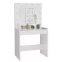 Bedroom vanity table top e shop Z.MARINA LUSTRO BIEL — valge puitlaastplaat, 2 sahtlit