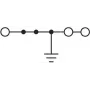 Phoenix Contact PT 6-TWIN-PE 3211498 kaitsemaandusklemm, pooluste arv: 3, 0,50 mm², 6 mm², rohekollane, 1 tk (3211498)