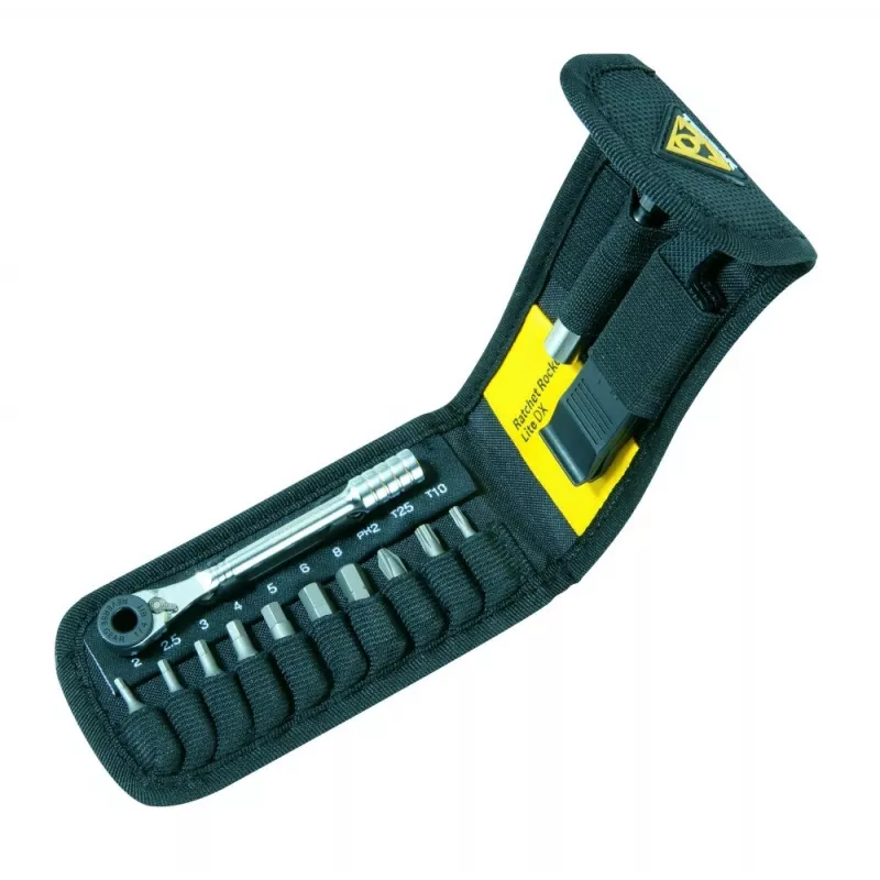 TOPEAK Ratchet Rocket Lite DX mutrivõtmekomplekt, kompaktne põrkmehhanismiga multifunktsionaalne tööriist (T-TT2524)